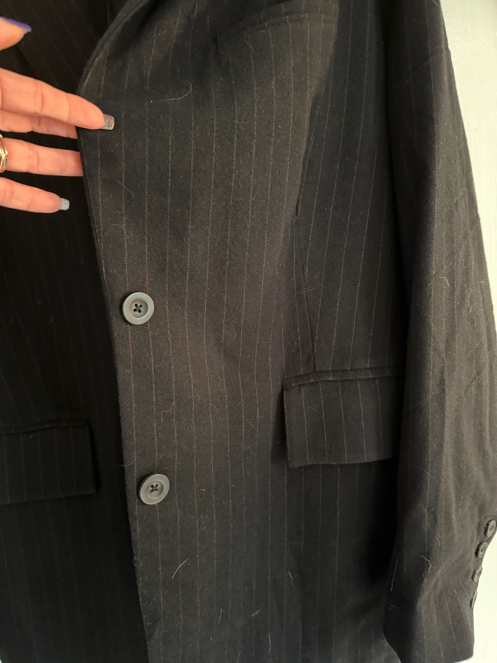 Free People Reggie Pinstripe Oversized Blazer/sz L/NWOT - Picture 3 of 8